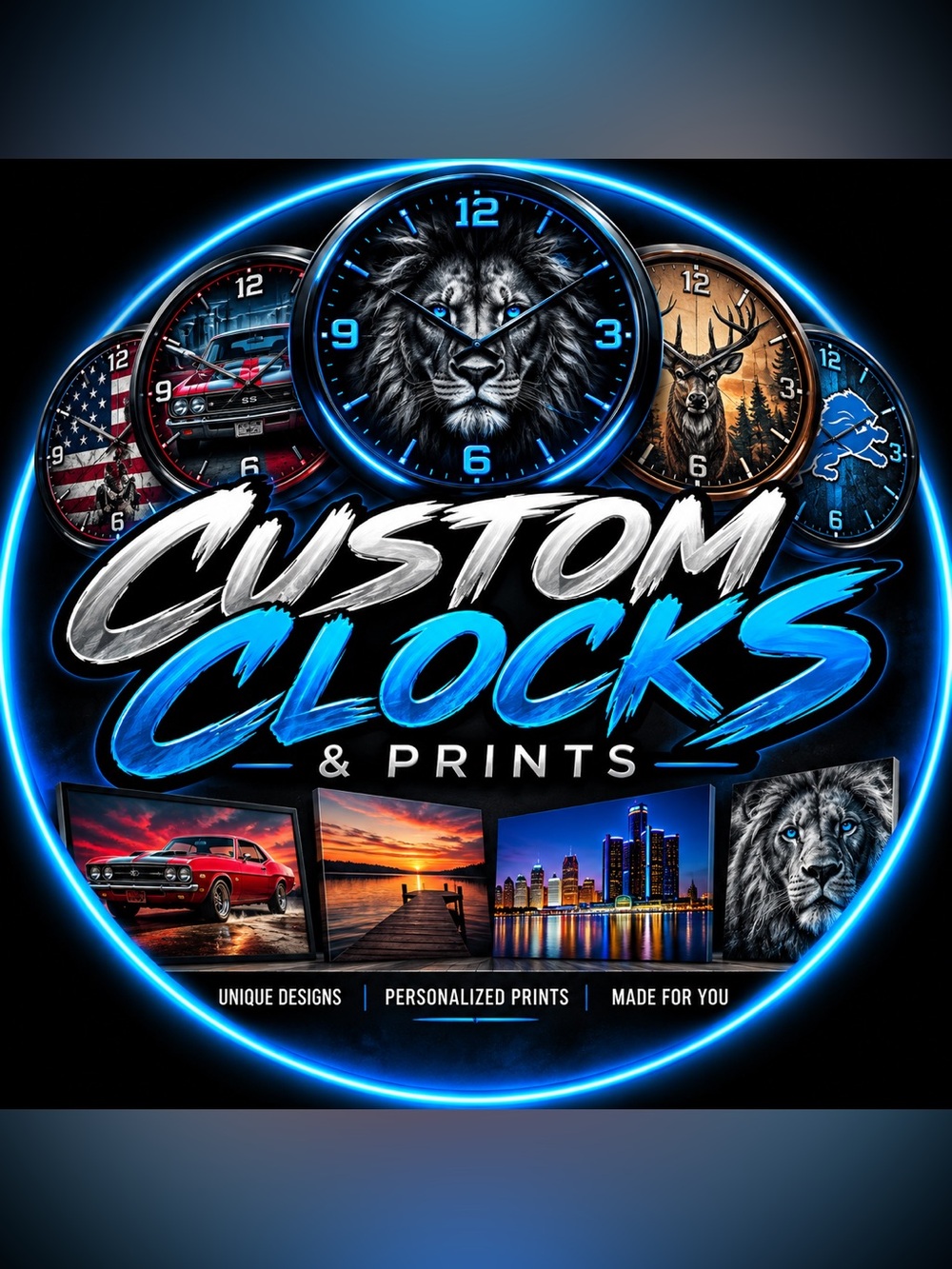 CUSTOM WALL CLOCK – Send Me Your Picture & I’ll Turn It Into a Clock!⏰